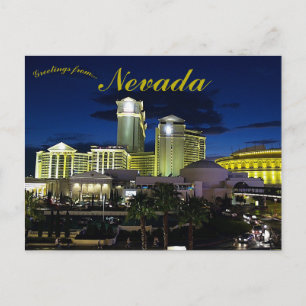 Las Vegas Nevada i natt Vykort