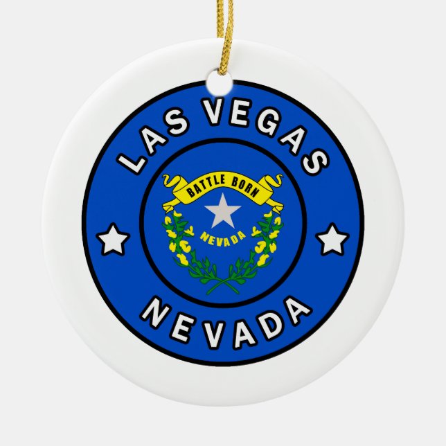 Las Vegas Nevada Julgransprydnad Keramik (Framsidan)