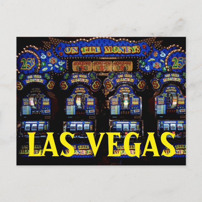 LAS VEGAS Nevada-kortplats Maskiner resa Vykort (Framsida)