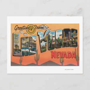 Las Vegas, Nevada - Large Brev Scenes Vykort