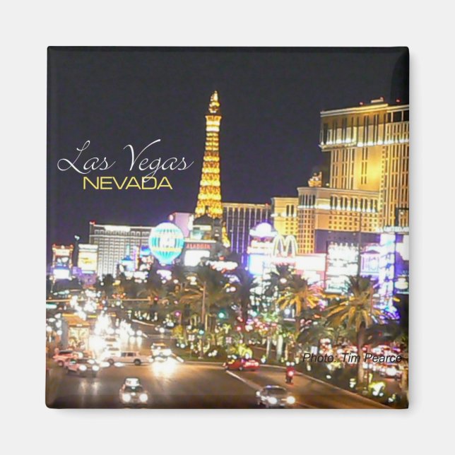 Las Vegas Nevada Natt Souvenir Fridge Magnets Magnet (Framsidan)