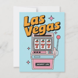 Las Vegas Nevada Retro Slot Machine Jackpot Vykort