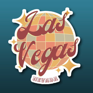 Las Vegas Nevada Retro Vintage Party Klistermärken