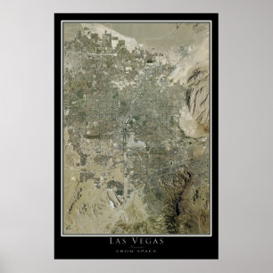 Las Vegas Nevada satellit- affischkarta Poster