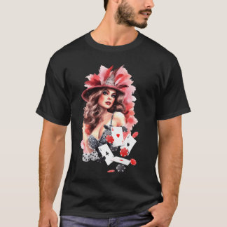 Las Vegas Nevada Show Girl Burlesque Watercolor bo T Shirt