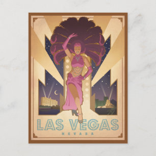 Las Vegas, Nevada Showgirl Vykort
