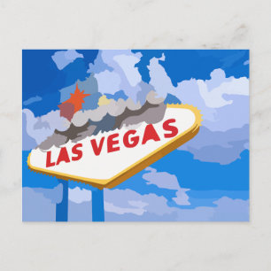 Las Vegas, Nevada Sign Retro stil vykort