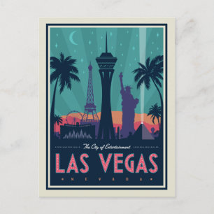 Las Vegas, Nevada Siluett Vykort
