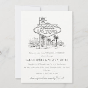 Las Vegas Nevada Skiss Bröllopsjubileum Inbjudningar