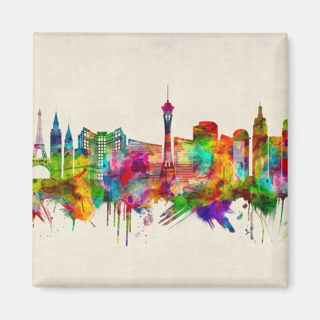 Las Vegas Nevada Skyline Magnet (Framsidan)