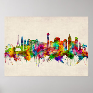 Las Vegas Nevada Skyline Poster