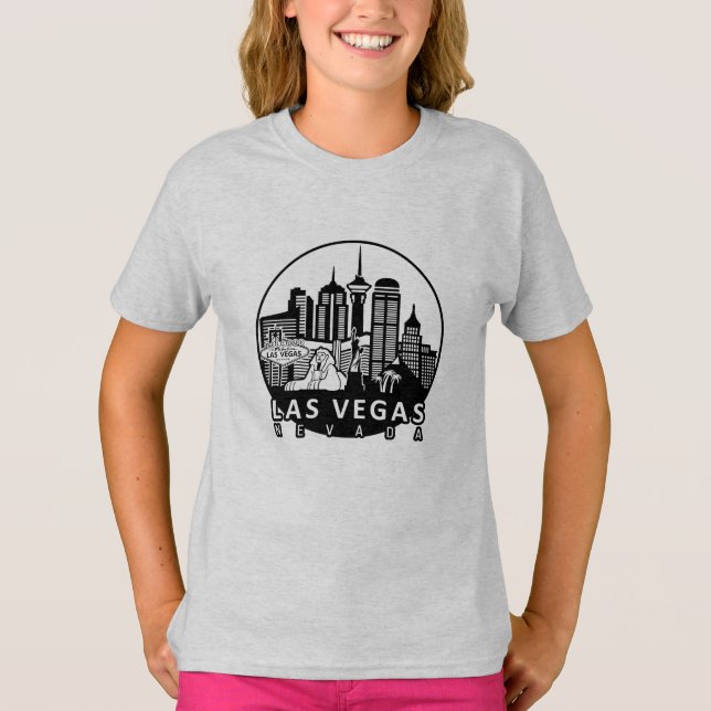 Las Vegas Nevada Skyline T Shirt (Framsida)