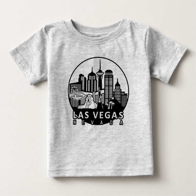 Las Vegas Nevada Skyline T Shirt (Framsida)