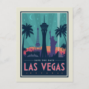 Las Vegas, Nevada Spara datumet Inbjudan Vykort
