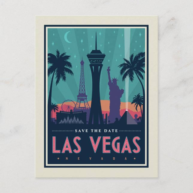 Las Vegas, Nevada | Spara datumet Inbjudan Vykort (Framsida)