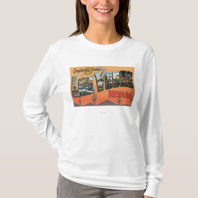 Las Vegas Nevada - stora brevplatser T-shirt (Framsida)