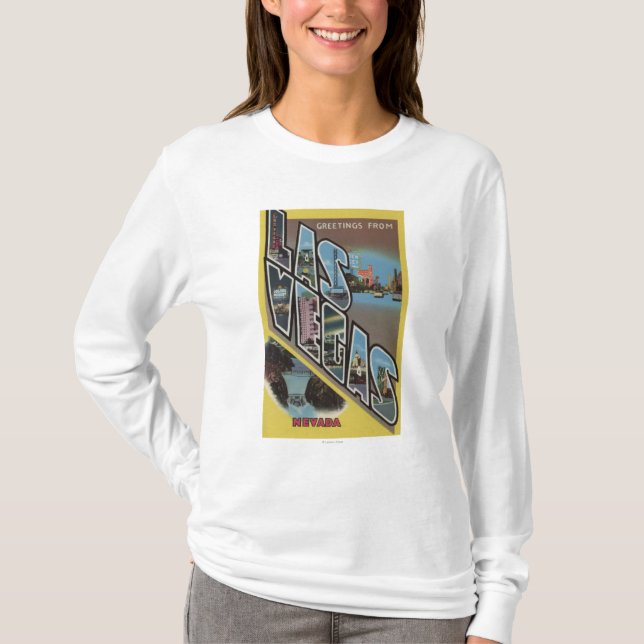 Las Vegas Nevada - stora brevplatser Tee (Framsida)