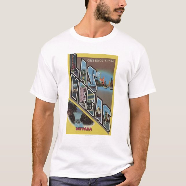Las Vegas Nevada - stora brevplatser Tee Shirt (Framsida)