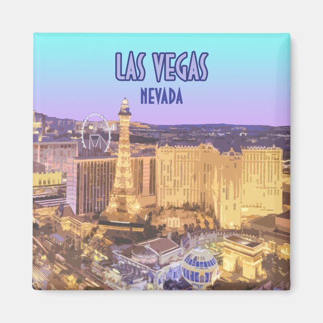 Las Vegas Nevada, Strip-Vintagen Magnet (Framsidan)