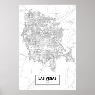 Las Vegas, Nevada (svart på vitt) Poster