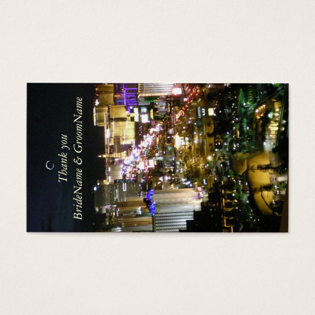 Las Vegas Nevada Tack för Märkrn Visitkort (Framsidan)