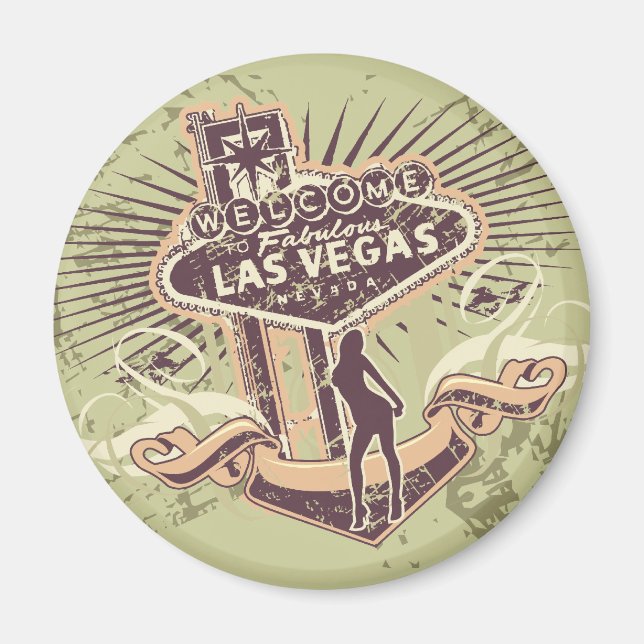 Las Vegas Nevada Tshirts och Gifts Magnet (Framsidan)