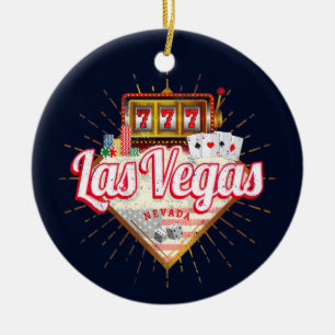 Las Vegas Nevada United Stater Casino Vintage USA Julgransprydnad Keramik
