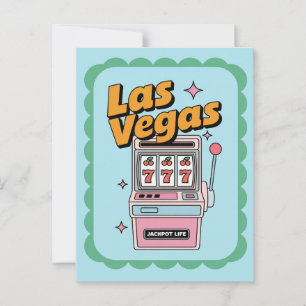 Las Vegas Nevada USA Spelautomat Jackpott Vykort