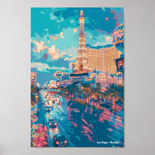 Las Vegas Nevada USA Vintage resor Poster
