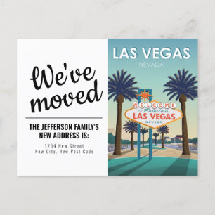 Las Vegas Nevada Välkomstsignaturens Vi har flytta Vykort