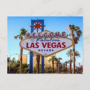 Las Vegas Nevada Välkomsttecken Vykort
