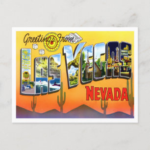Las Vegas, Nevada Vintage Big Brev vycard Vykort