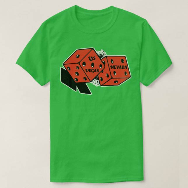 Las Vegas Nevada Vintage Spel Tärningar T Shirt (Design framsida)