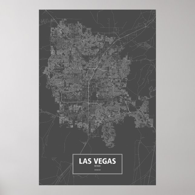 Las Vegas, Nevada (vit på svart) Poster (Framsidan)