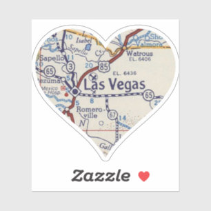 Las Vegas New mexico Karta Klistermärken