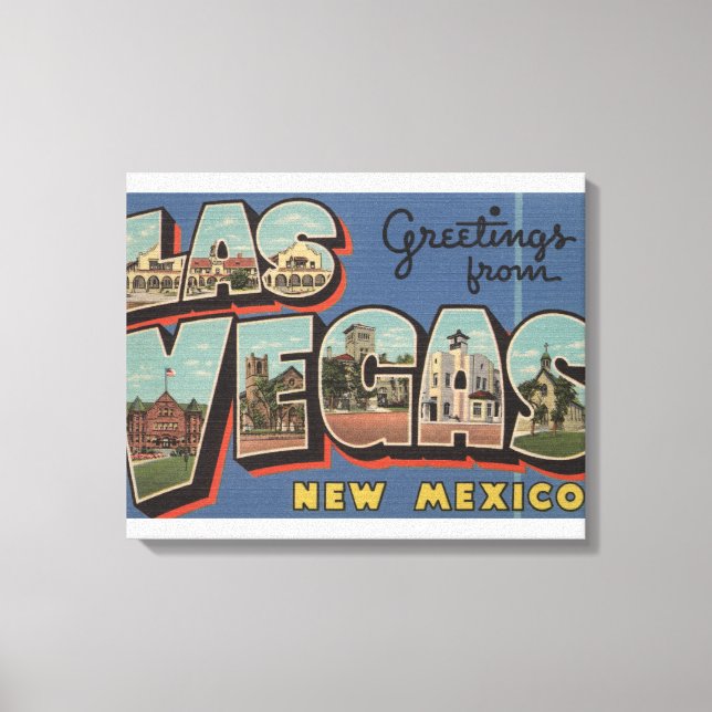 Las Vegas, New mexico - Stora Brev Scenes Canvastryck (Framsida)