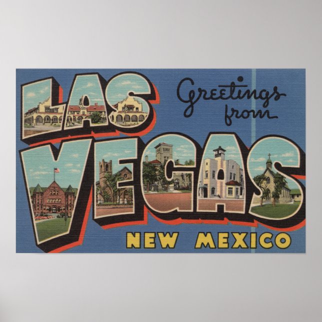 Las Vegas, New mexico - Stora Brev Scenes Poster (Framsidan)