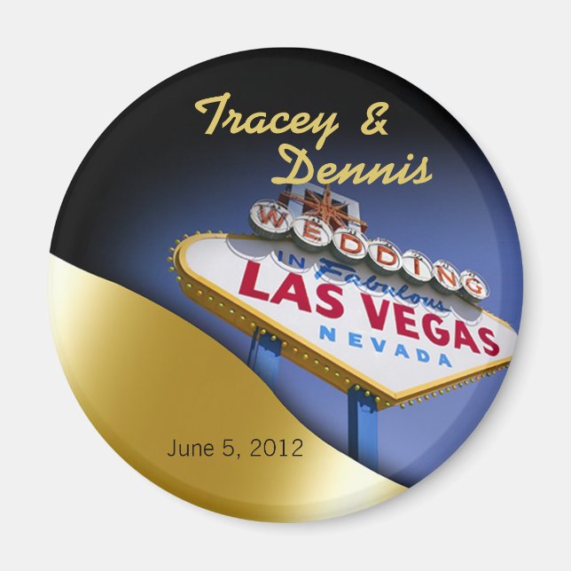 Las Vegas Newlyweds Casino Magnet Favor (Framsidan)
