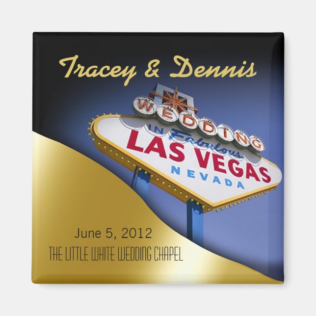 Las Vegas Newlyweds Casino Magnet Favor (Framsidan)