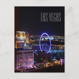 Las Vegas Night Ljus Vykort