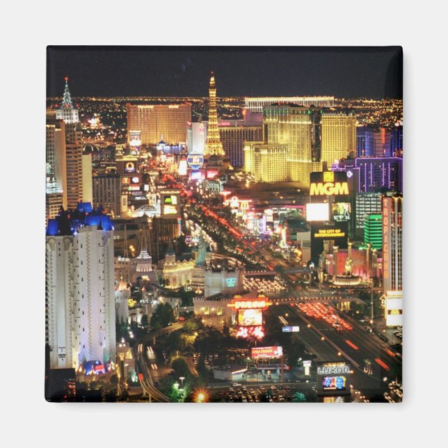 Las Vegas Night Skyline Magnet (Framsidan)