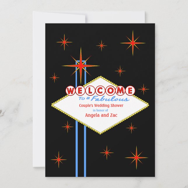 Las Vegas Nights Möhippa Inbjudan (Framsida)