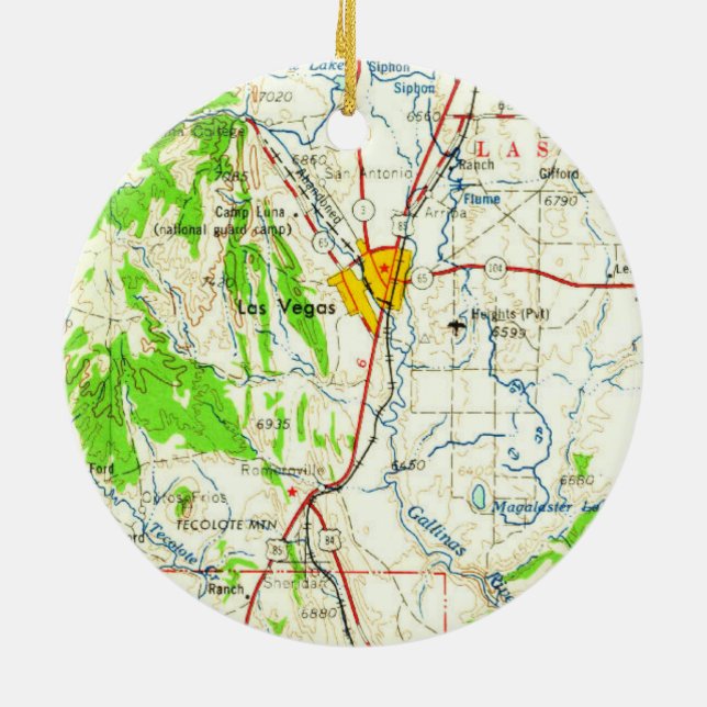 Las Vegas NM Topo Julgransprydnad Keramik (Baksidan)