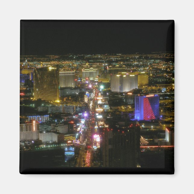 Las Vegas North Strip Aerial View Magnet (Framsidan)