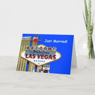 Las Vegas Ny gifta! Meddelandekort Meddelande