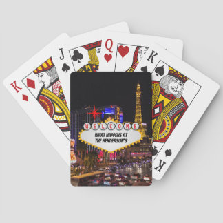 Las Vegas på kvällen Din text Casinokort