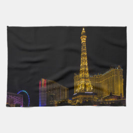 Las Vegas på natten Skyline Kökshandduk