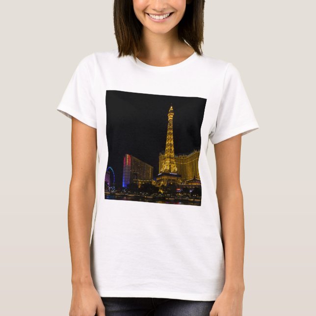 Las Vegas på natten T Shirt (Framsida)