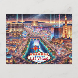 Las Vegas på natten Vykort