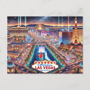 Las Vegas på natten Vykort